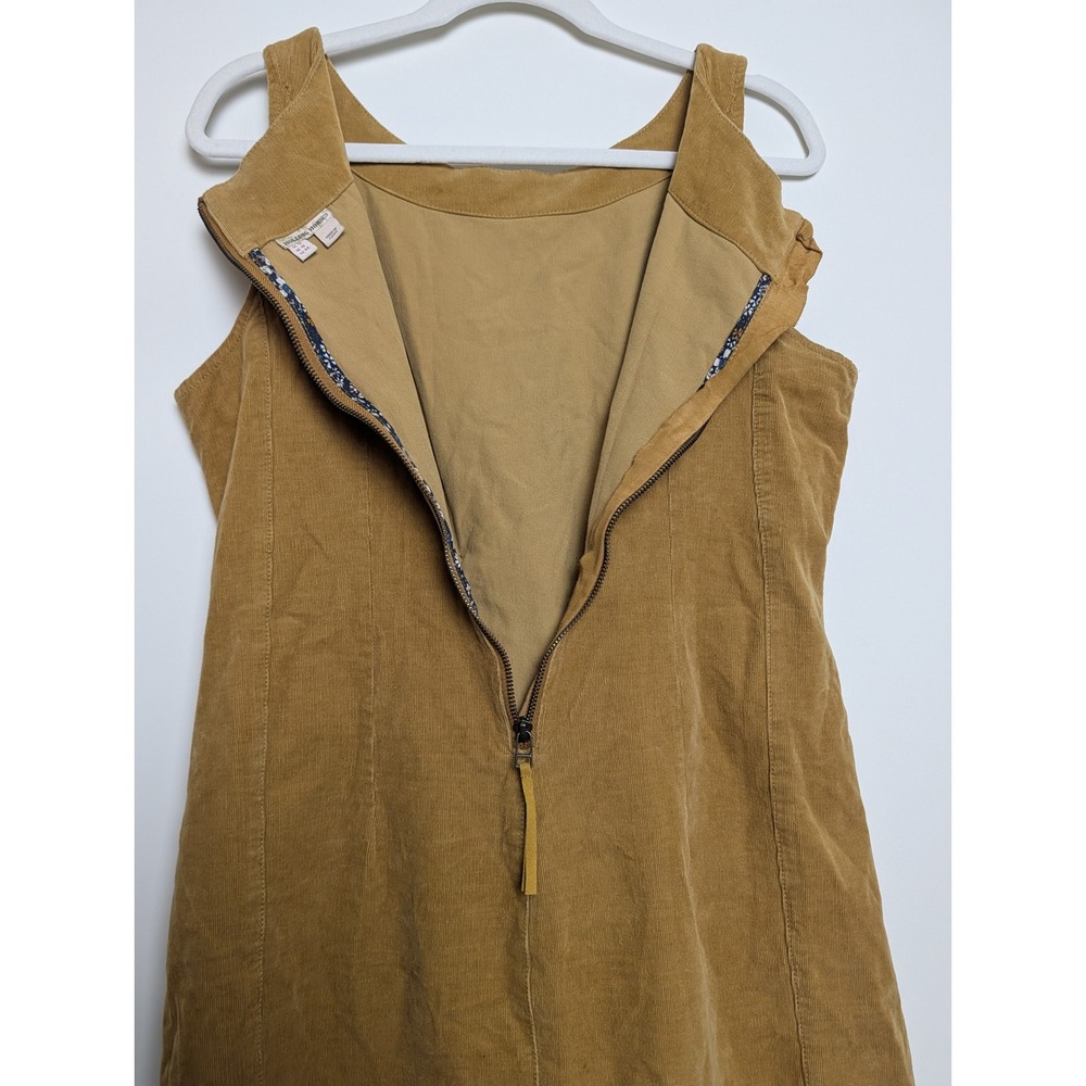 Anthropologie‎ Holding Horses Womens 12 Mustard Yellow Corduroy Sleeveless Dress - Picture 11 of 15
